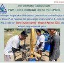 PAM Tirta Karajae Umumkan Gangguan Distribusi Air Dampak Pembersihan Pompa dan Pipa Sumur