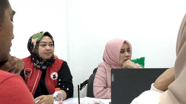 Ketua PDIP Makassar, Andi Suhada Sappaile dan Ketua BMI Kota Makassar, Andi Tenri Uji.