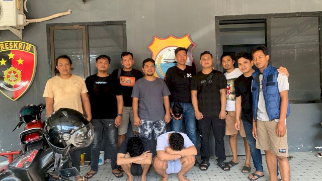 Dua pelaku saat diamankan jajaran Ditreskrimum Polda Sulsel/Ist
