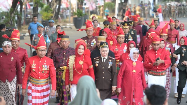 Bunga Rampai Jadi Simbol Pemikat pada Upacara HUT RI ke-78 di Kota Makassar