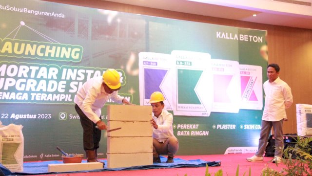 Launching Mortar Instan, Kalla Beton Selipkan Program CSR