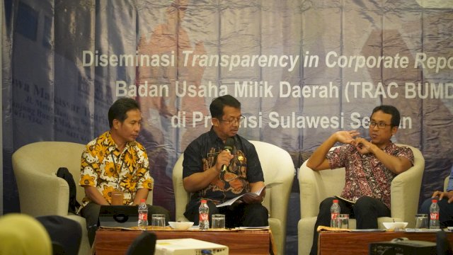 kegiatan Diseminasi Transparency in Corporate Reporting Badan Usaha Milik Daerah (TRAC BUMD) di Provinsi Sulawesi Selatan di Hotel Four Points By Sheraton Makassar/Ist