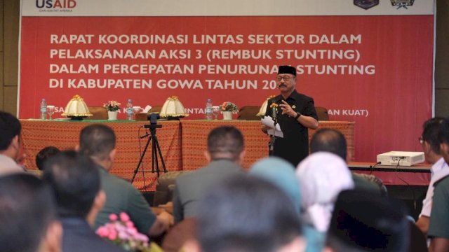  Wakil Bupati Gowa, Abd Rauf Malaganni yang juga selalu Ketua Tim Percepatan Penurunan Stunting (TPPS) Kabupaten Gowa/Ist