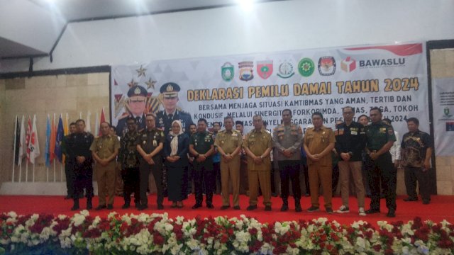 Jaga Kamtibmas Kondusif, Polres Parepare Gelar Deklarasi Pemilu Dama 2024