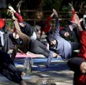 HUT MaRi di BWP, Ajak Seluruh Pengunjung Senam Yoga