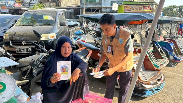 Sasar Para Pedagang, BPJS Ketenagakerjaan Makassar Lakukan Grebek Pasar 