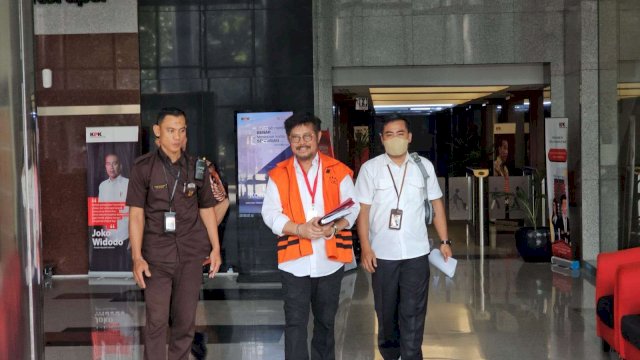 Eks Mentan SYL usai diperiksa di KPK, belum lama ini.