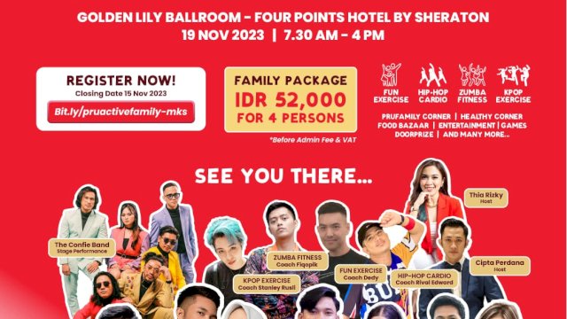 Yuk, Ikuti PRUActive Family by Prudential di Makasar, Daftar di Sini!