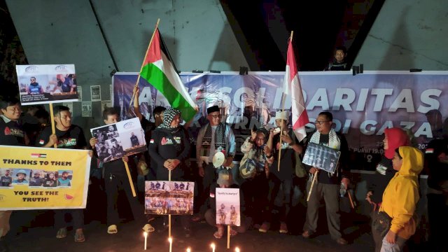 Koalisi Jurnalis Sulawesi Selatan Gelar Aksi Solidaritas untuk Pewarta Jalur Gaza