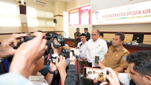 Komisi II DPR RI menyampaikan apresiasinya atas upaya Pemprov Sulsel dalam menyukseskan penyelenggaraan Pemilu dan Pilkada Serentak 2024.  