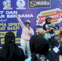 Sofha Marwah Bahtiar Senam Bersama Warga di Car Free Day Sudirman