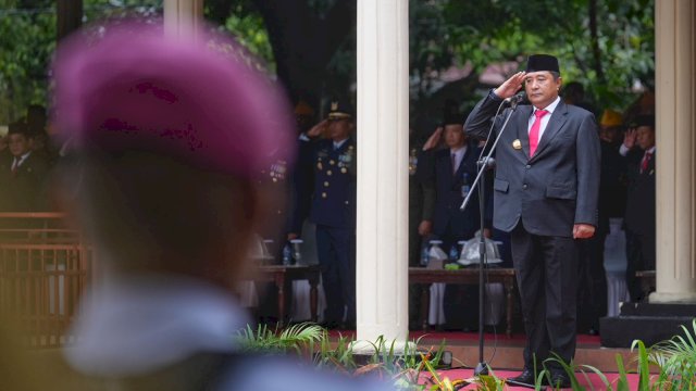 Apel peringatan Hari Korban 40 Ribu Jiwa dipimpin langsung Penjabat Gubernur Sulsel, Bahtiar Baharuddin.