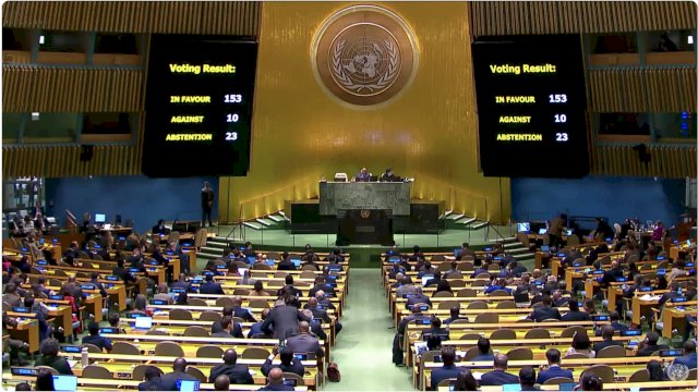 193 Negara Anggota PBB Sepakat Gencatan Senjata di Gaza, 10 Menolak dan 23 Abstain