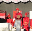 Ketua DPRD Makassar Rudianto Lallo Bacakan Naskah Proglamasi pada Upacara HUT RI ke-78