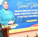 Sofha Marwah Bahtiar Paparkan Pencapaian PKK Sulsel di Hadapan Tim Monev Bidang Penguatan Ketahanan Keluarga