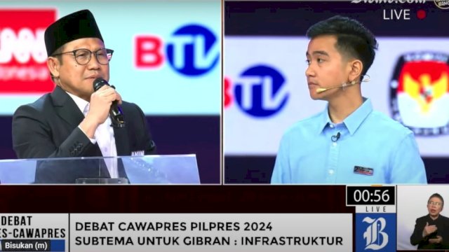 Cak Imin Berkali-kali Dislepet Gibran Saat Debat Cawapres, dari IKN hingga Jakarta