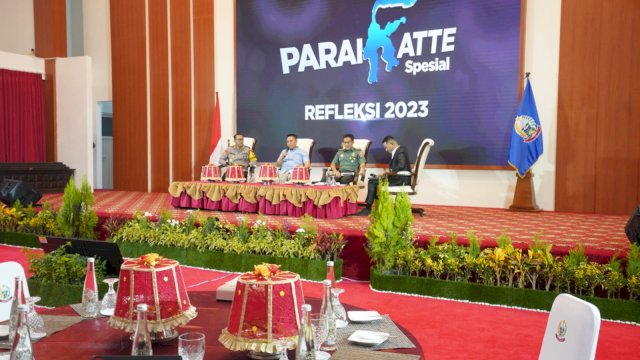 Dialog Paraikatte Refleksi 2023, yang digelar di Baruga Tudang Sipulung, Rumah Jabatan Gubernur Sulsel, Sabtu, 30 Desember 2023.