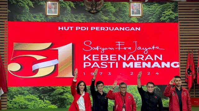 KEBENARAN. Partai Demokrasi Indonesia Perjuangan (PDIP) akan memperingati Hari Ulang Tahun (HUT) ke-51 pada 10 Januari 2024 mendatang. Mengusung tema besar &ldquo;Satyameva Jayate&rdquo; atau Kebenaran Pasti Akan Menang.