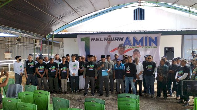 DUKUNGAN.Relawan pasangan Calon Presiden Anies Baswedan dan Calon Wakil Presiden Muhaimin Iskandar (AMIN).