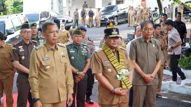  Akbar Ali Bersama Forkompinda Terima Kunjungan Kerja Pj Gubernur Sulsel di Parepare