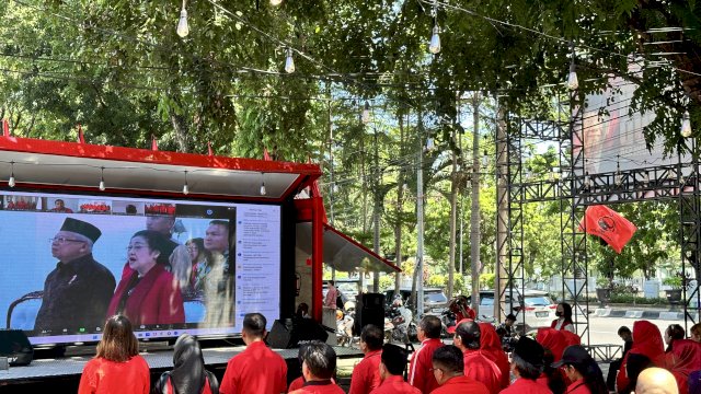 Ratusan Kader di Makassar Meriahkan HUT PDIP ke-51 Secara Virtual 