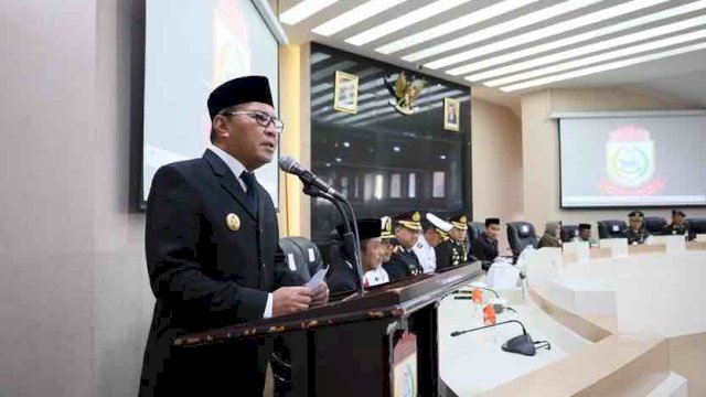 DAMAI. Wali Kota Makassar Mohammad Ramdhan Pomanto menginstrukan seluruh SKPD Pemerintah Kota Makassar mengawal masyarakat jelang Pemilu 2024.