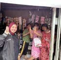 Ketua BMI Makassar Terjang Badai Kampanyekan Program Ganjar-Mahfud ke Warga 