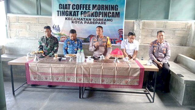 Pemerintah Kecamatan Soreang Gelar Coffe Morning Bersama Forkopimcam Dipimpin Langsung Kapolres Parepare