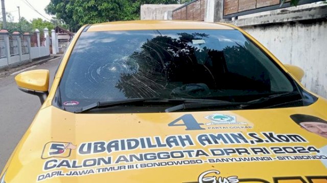 Mobil Caleg Golkar Dirusak OTK
