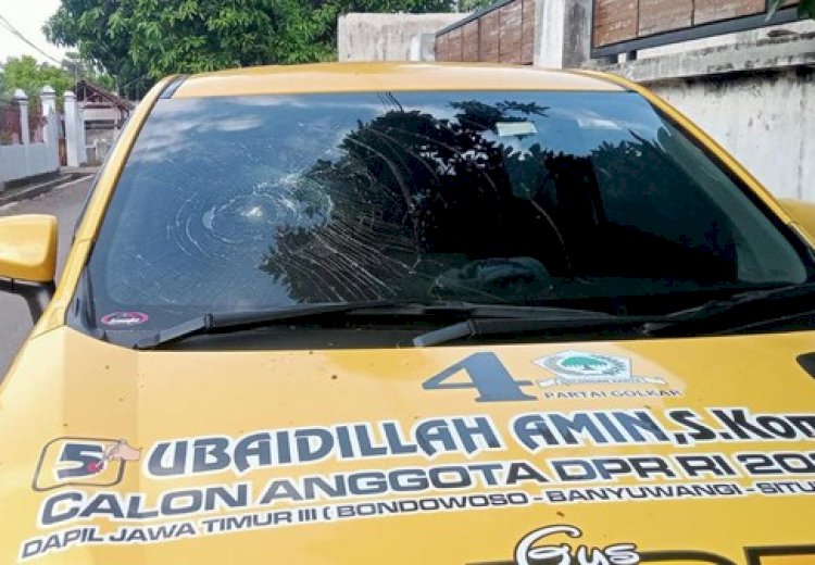 Mobil Caleg Golkar Dirusak OTK