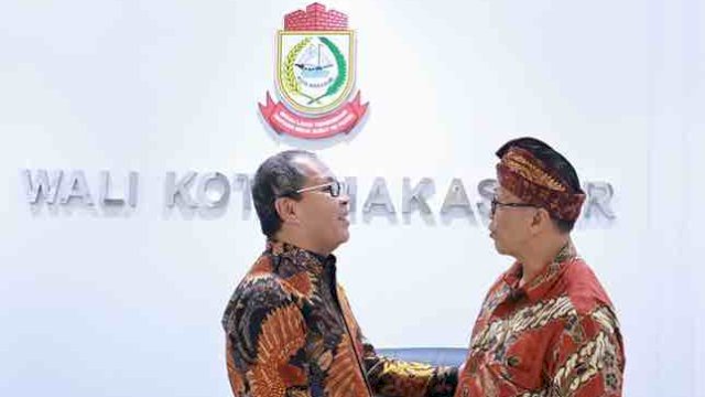 Wali Kota Makassar Mohammad Ramdhan Pomanto menerima audiensi PHDI di Kantor Balai Kota, Kamis, (25/01/2024).