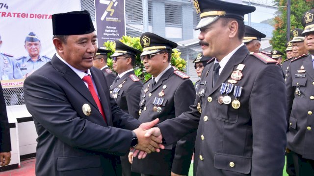 Hari Bhakti Imigrasi Ke-74 Tingkat Provinsi Sulsel, di Lembaga Pemasyarakatan Kelas II A Palopo, Jalan Dr Ratulangi, Buntu Datu, Kecamatan Bara, Kota Palopo, Jumat, 26 Januari 2024.
