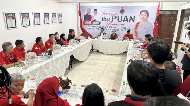 Arsjad, Puan dan Hasto Dialog dengan Tim Pemenangan di Makassar