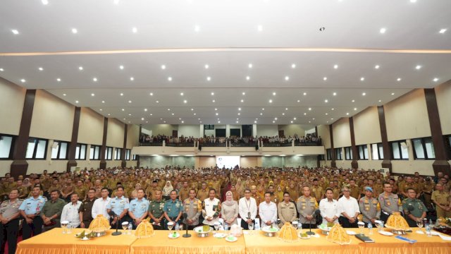 Deklarasi Pemilu Damai yang dilaksanakan di Ruang Pola Kantor Gubernur Sulsel, Senin, 29 Januari 2024. 