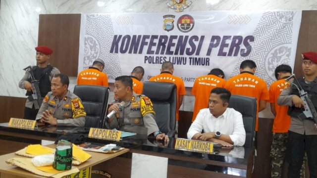 Polres Luwu Timur Amankan 6 Orang Tersangka Kasus Penyelahgunaan Narkoba