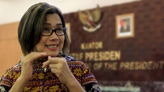 Jaleswari Pramodhawardani&nbsp;resmi meninggalkan Istana Kepresidenan.