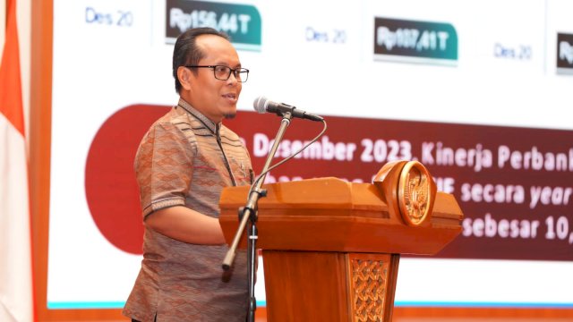 Deputi Direktur Layanan Manajemen Strategis dan Koordinasi Regional Kantor OJK Provinsi Sulselbar, Bondan Kusuma.