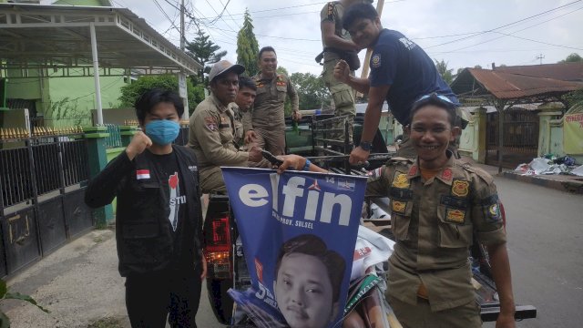 Meski Badai, Bawaslu Bulukumba Lanjutkan Pengamanan APK Dimasa Tenang Sejak Pergantian Hari