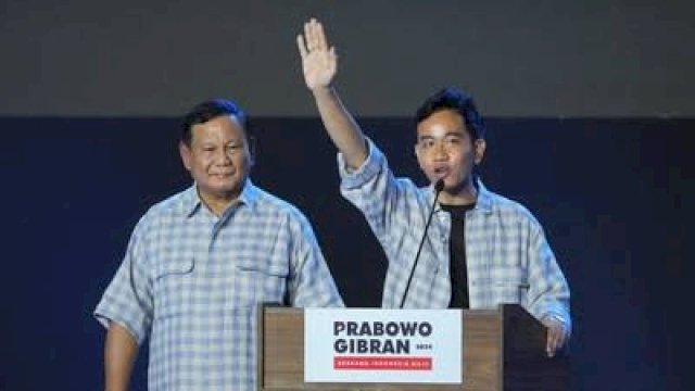 Pasangan Capres dan Cawapres Prabowo Subianto-Gibran Rakabuming Raka&nbsp;menang versi hitung cepat.&nbsp;