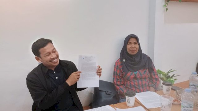 LSKP menggelar Konfrensi Pers di Bolata Caf&eacute;, kemarin, Kamis, 15 Februari 2024.