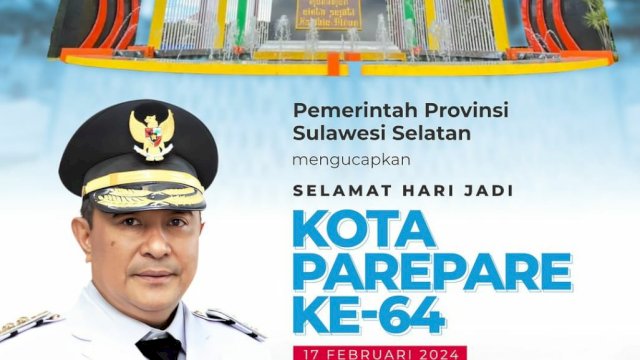 HUT ke-64 Tahun, Pj Gubernur Sulsel: Semoga Parepare Jadi Kota Tujuan Investasi