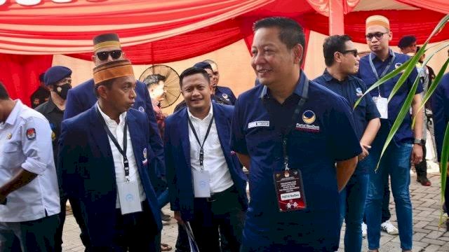 Ketua DPW Partai NasDem Rusdi Masse dan Sekretaris DPW Syaharuddin Alrif.