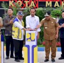 Didampingi Pj Gubernur Sulsel, Presiden Jokowi Resmikan IPAL Senilai Rp1,2 Triliun di Makassar 