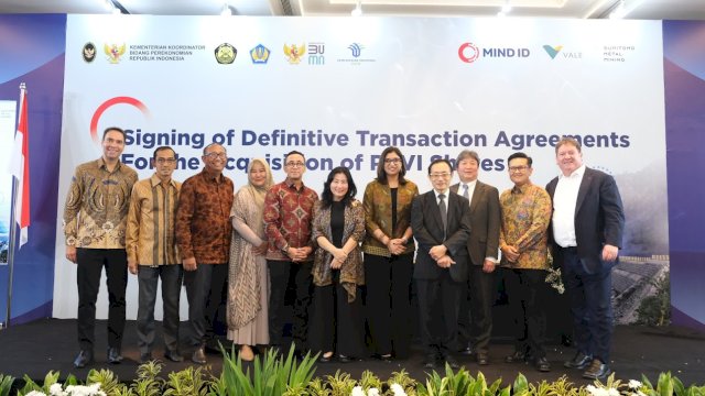 Divestasi PT Vale: Mind Id, VCL, dan SMM Tandatangani Perjanjian Jual Beli Saham