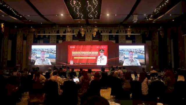 Wali Kota Makassar Mohammad Ramdhan Pomanto menutup via zoom Rakorsus Bapenda, di Hotel The Stones, beberapa waktu lalu.