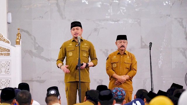 Bupati Kabupaten Gowa Adnan Purichta Ichsan dan Wakil Bupati Gowa Abdul Rauf Malaganni Karaeng Kio.
