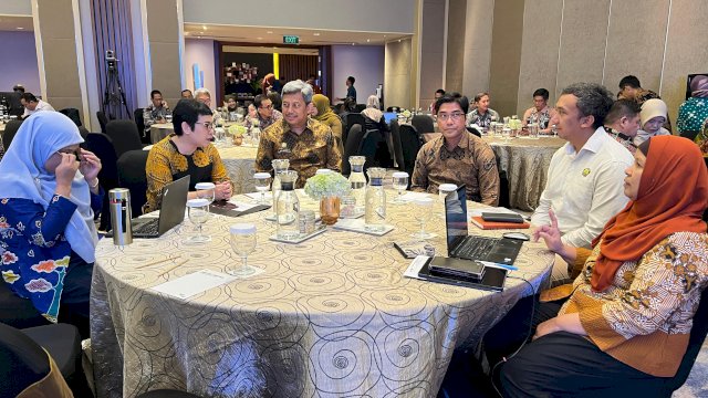 Peluncuran Piloting dan Business Matching Pengadaan Pemerintah yang berkelanjutan, di Hotel Pullman Jakarta, Kamis, 29 Februari 2024.