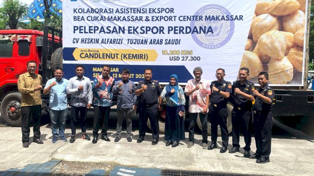Sebanyak 10,2 ton kemiri diekspor CV Heskin Alfarizi dengan tujuan Arab Saudi.