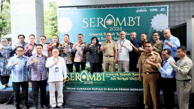 Wali Kota Makassar Mohammad Ramdhan Pomanto menghadiri program Serambi atau Semarak Rupiah dan Berkah Idul Fitri 2024 Bank Indonesia (BI) Perwakilan Sulawesi Selatan.