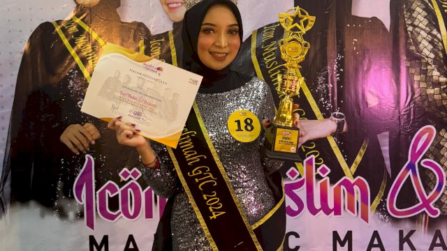 Lala Vitaloka, Juara 1 Pemilihan Icon Muslim dan Muslimah GTC Makassar 2024